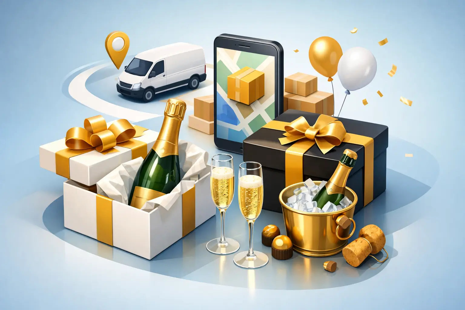 Next Day Champagne Gifts Done Properly