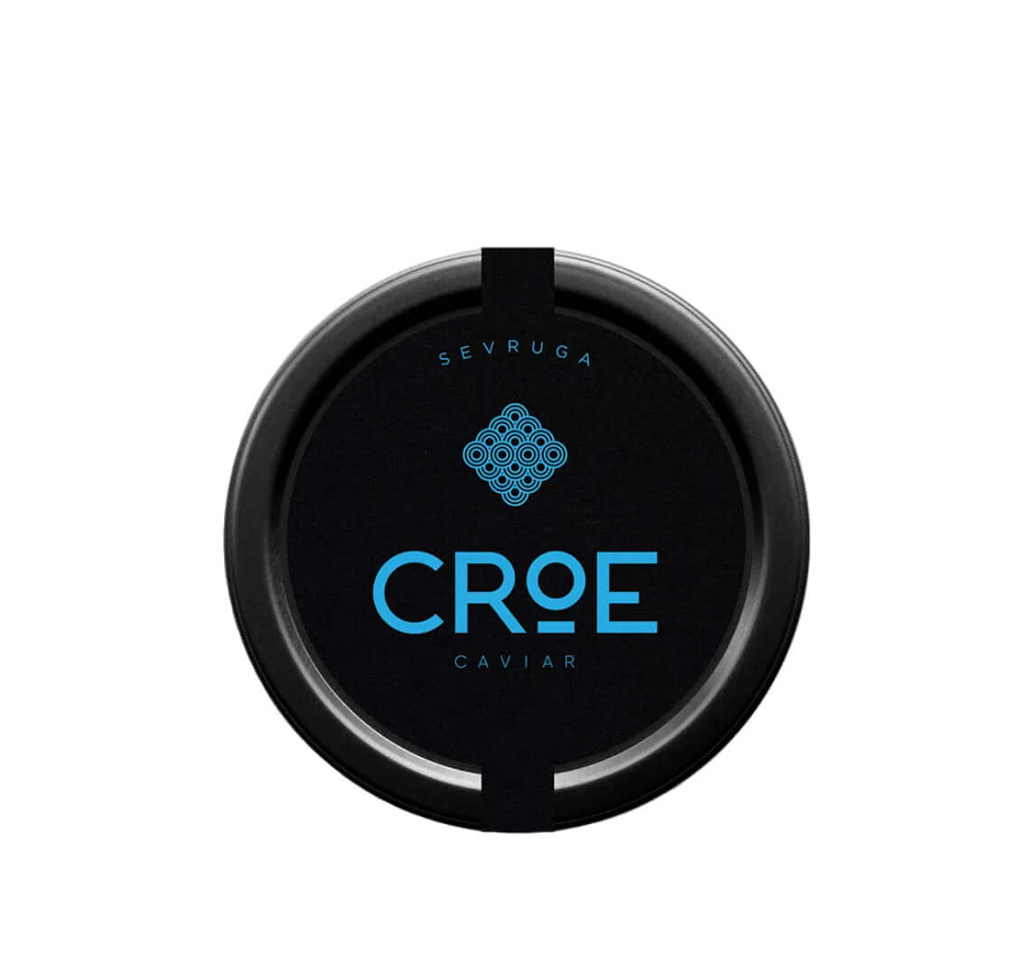 Croe Sevruga Caviar with blue logo