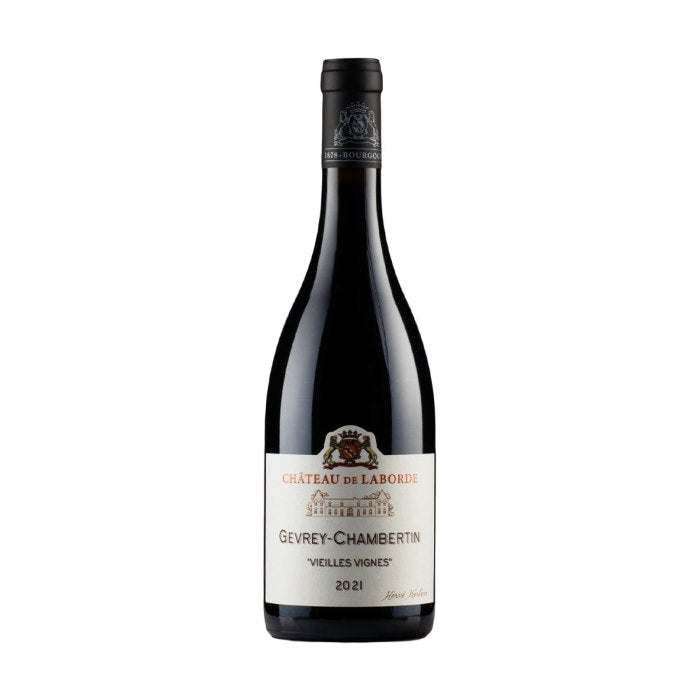 Gevrey Chambertin Vieilles Vignes Chateau de Laborde 2021 Pinot Noir wine bottle with label. Wine delivery UK.