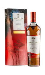 Macallan A Night On Earth – The Journey bottle with festive packaging.