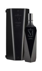 Macallan M Black 2023 – bold and luxurious whisky in a sculptural black decanter.