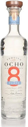 Bottle of Ocho Blanco Tequila 70cl – clear tequila in a tall, elegant bottle with a white label, showcasing its unaged purity.