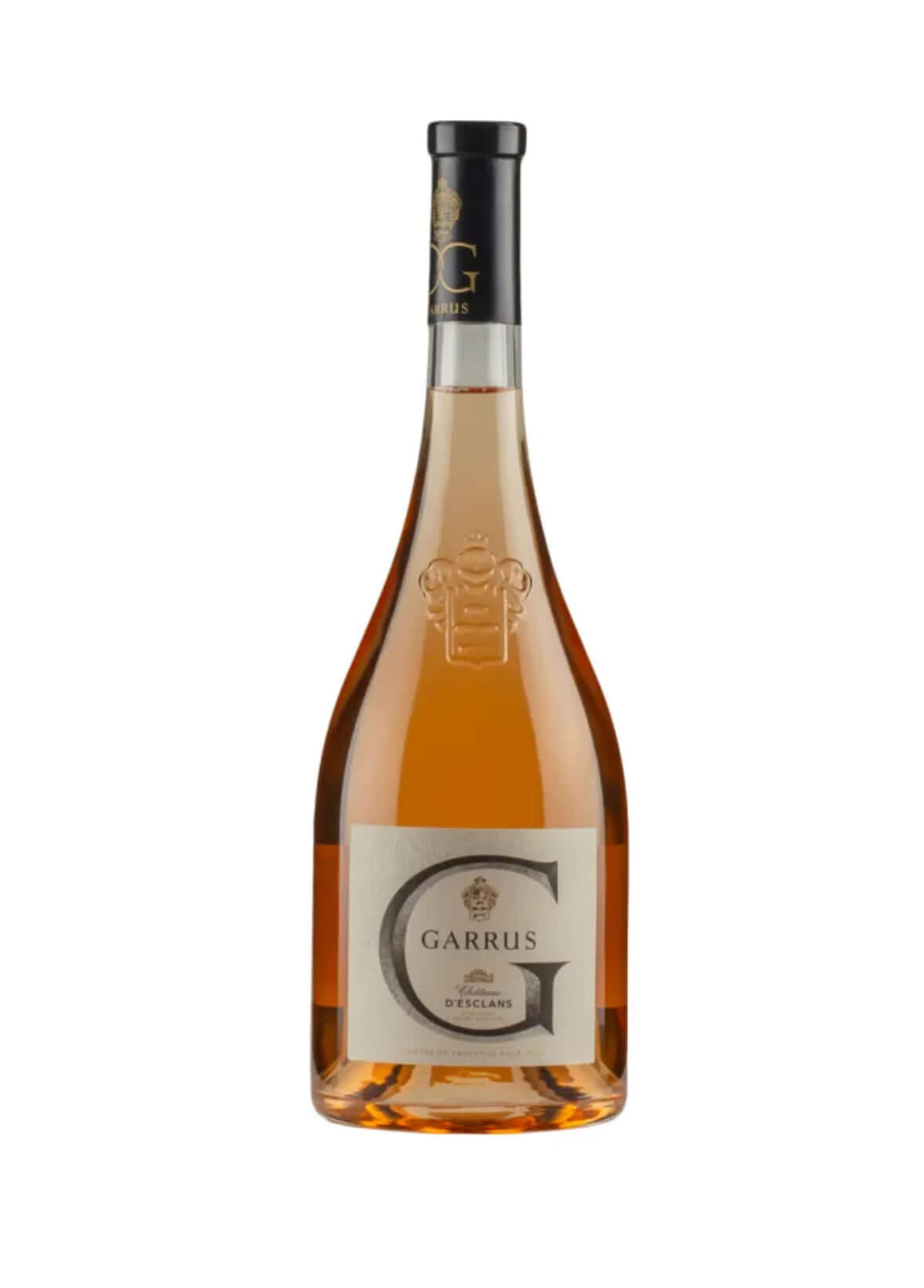 Bottle of Château d’Esclans Garrus Rosé 2022, a luxurious oak-aged Provence rosé wine from France featuring Grenache and Rolle grapes.