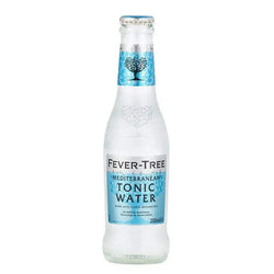 Fever-Tree Mediterranean Tonic Water bottle, 200ml, featuring floral botanicals and a refreshing design.