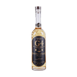 Bottle of G4 Extra Añejo Tequila 70cl – deep amber tequila in a premium glass bottle with a dark label, aged over 3 years.