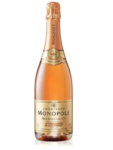 Heidsieck & Co. Monopole Rosรฉ Top Champagne 75cl bottle with pink hue.