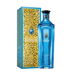 Star of Bombay Gin bottle and box featuring premium design.