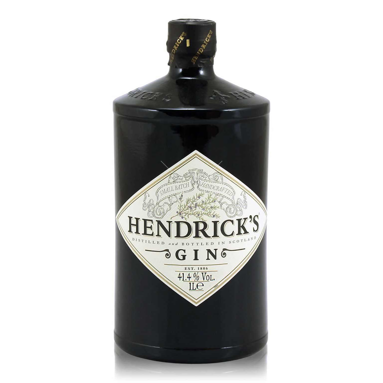 Hendrick's Gin 70cl bottle, 41.4% ABV, distilled in Scotland, available for delivery in London and UK.