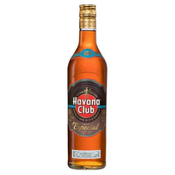 Havana Club Anejo Especial rum bottle with amber color and branded label.