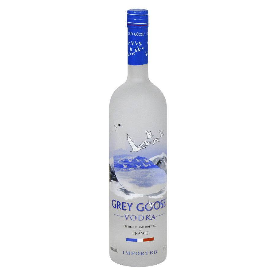 Grey Goose Magnum 1.75L Vodka bottle with blue label and French origin.