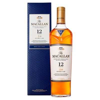 Macallan 12 Year Old Double Cask 70cl bottle and box.