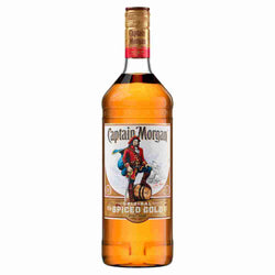 Captain Morgan Spiced Rum 1L bottle with original label.