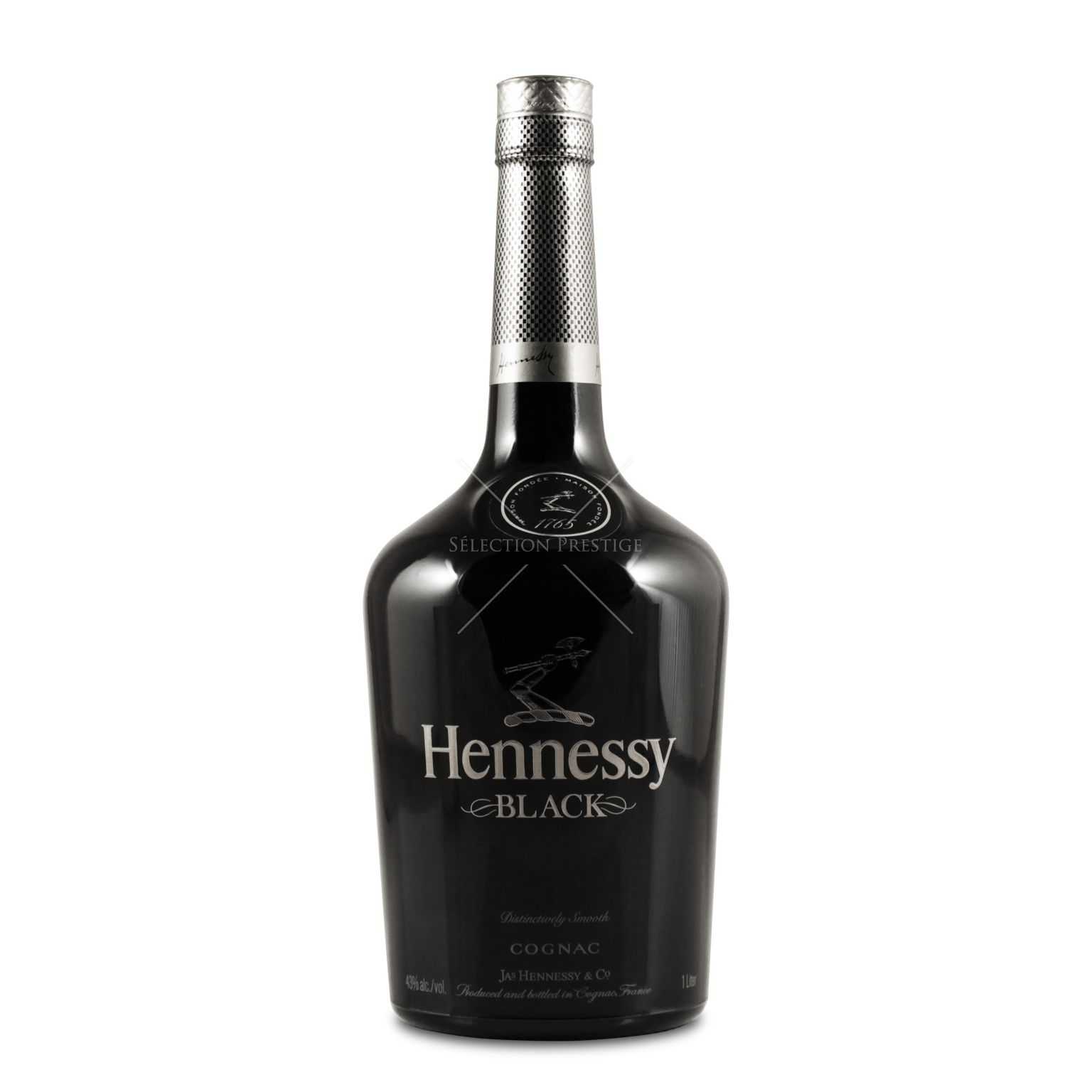 Hennessy Black Cognac 70cl bottle with silver cap.