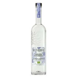 Belvedere Organic Infusions Blackberry & Lemongrass vodka bottle.