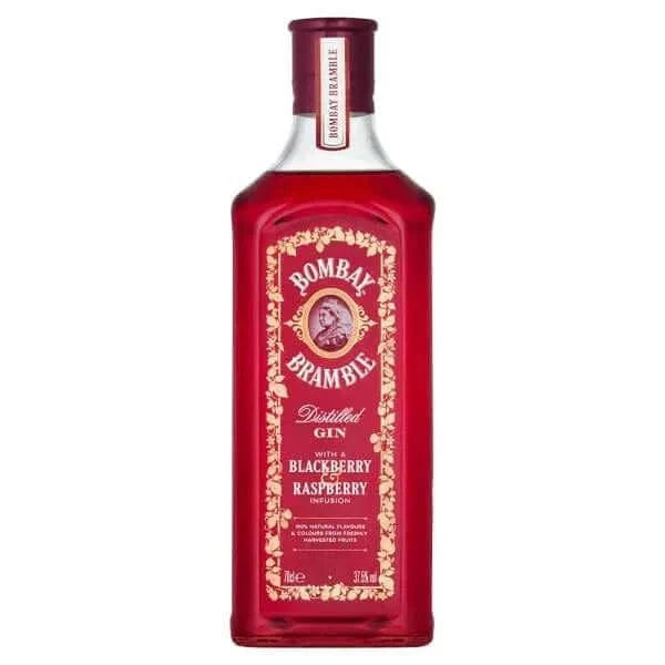 Bombay Sapphire Bramble Gin 70cl bottle with blackberry and raspberry infusion.