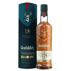 Glenfiddich 18 Year Whisky bottle and packaging, 70cl.