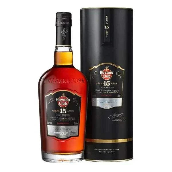Havana Club 15 Year Gran Reserva Rum bottle and packaging.