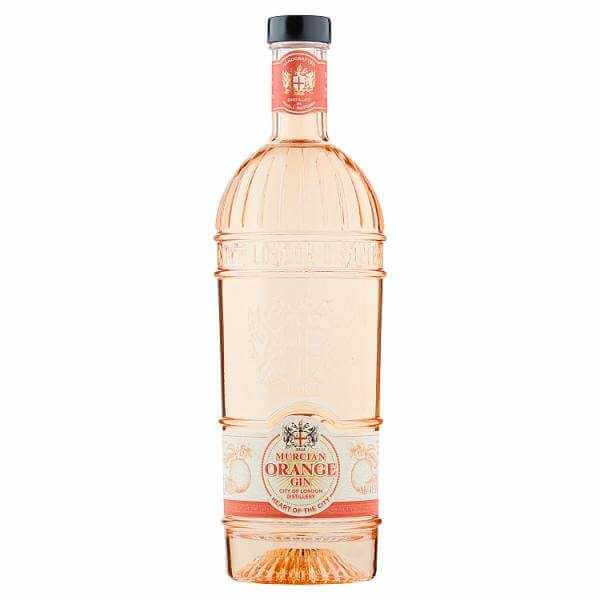 City of London Murcian Orange Gin bottle with citrus and juniper notes, 700 ml, 44% ABV.