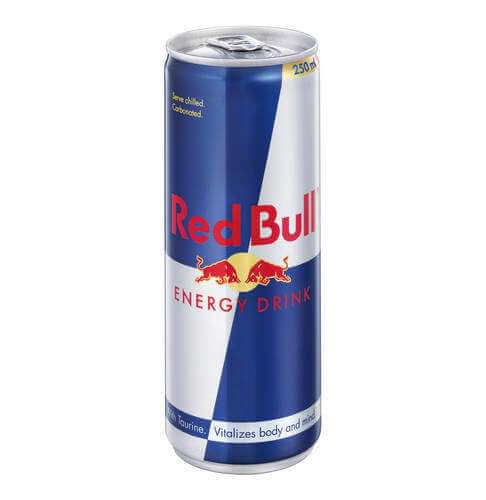 Red Bull Single Can 250 ml energy drink.