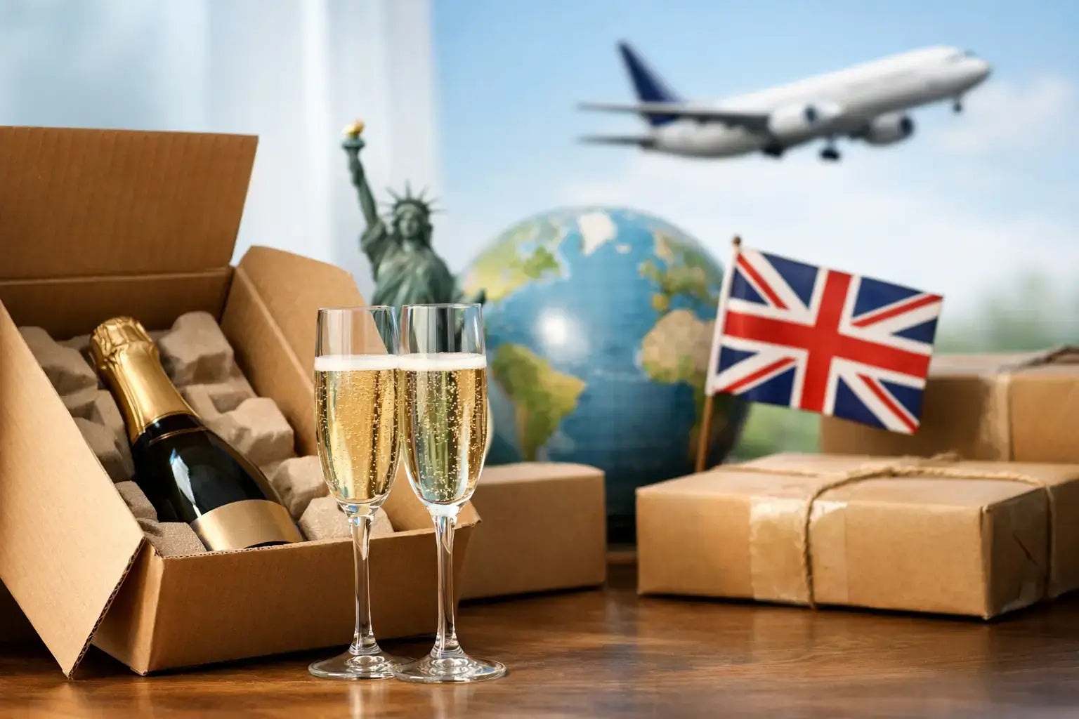 Send Champagne to the UK from the USA