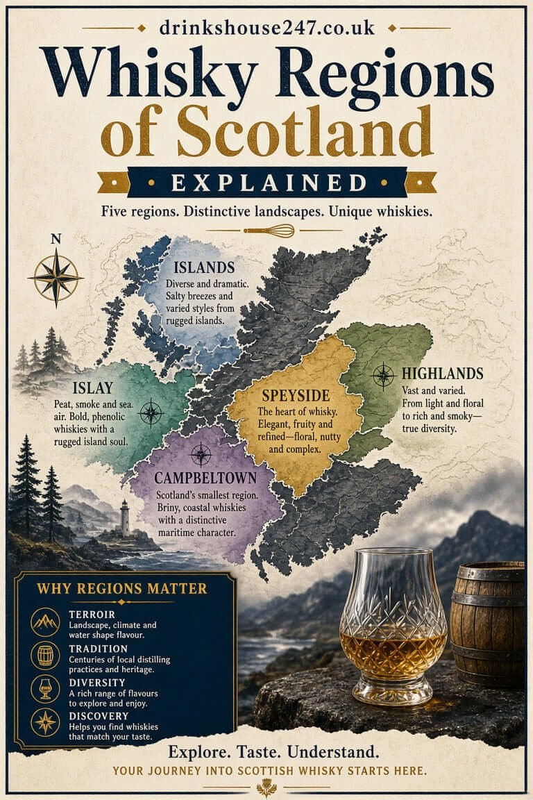 Type of whisky regions in UK