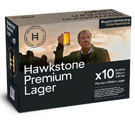 Hawkstone Premium Lager, pack of 10 x 330ml bottles