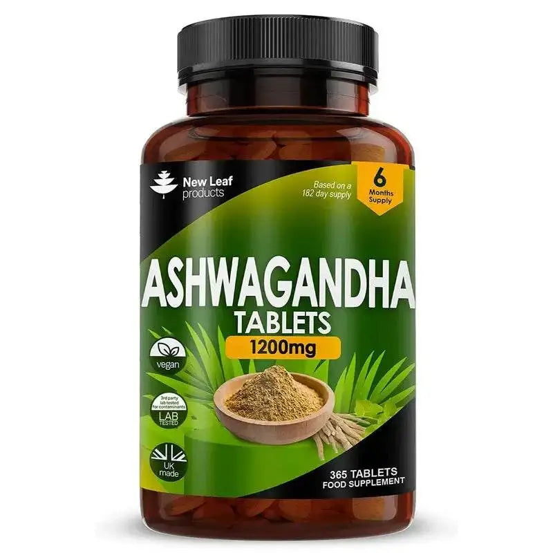 Ashwagandha Tablets 1200mg - Stress Relief, Immunity Boost, 6 Months Supply.