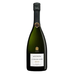Bollinger La Grande Annee 2014 Champagne bottle, premium vintage, elegant design.