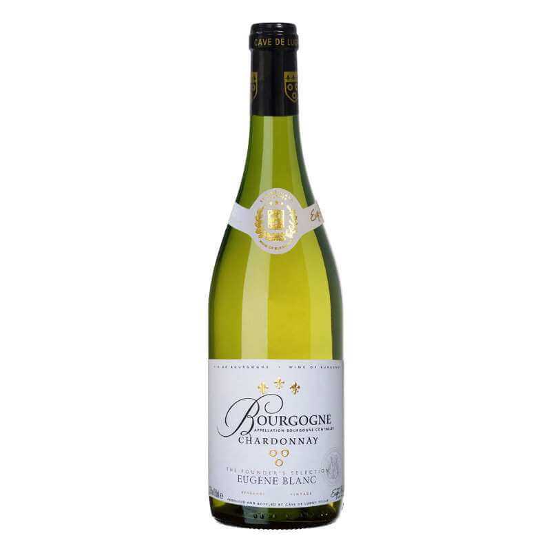 Bourgogne Chardonnay Eugène Blanc 75cl wine bottle, 2022 vintage, French white wine.