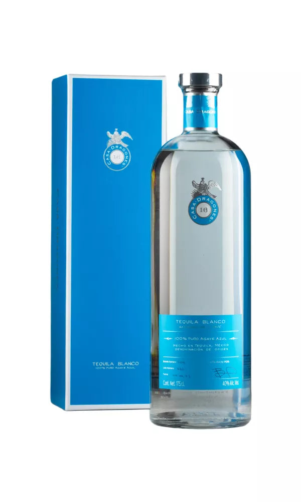 Casa Dragones Blanco Magnum 175cl – sleek, oversized bottle of crystal-clear tequila, offering bright agave and citrus purity.