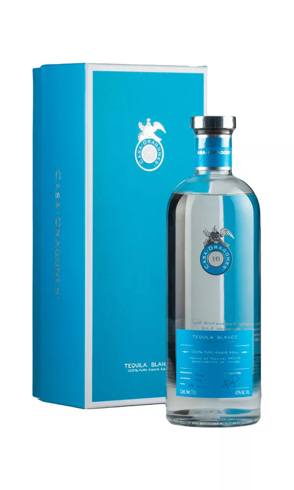 Casa Dragones Blanco Tequila 70cl – sleek, modern bottle containing smooth, premium tequila with a crisp and clean agave profile.