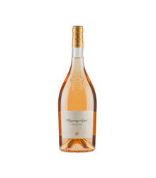 A bottle of Rosé wine Rosé Gréco de Maison Louis Roeder, featuring a pale pinkish-amber liquid, a cream-colored label, and a gold foil cap, set against a plain white background.