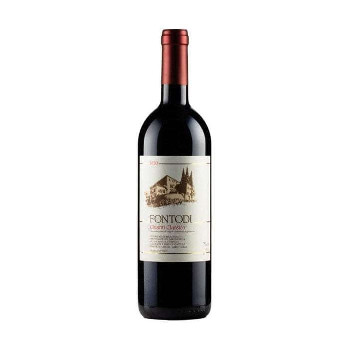 Chianti Classico Fontodi 2020 wine bottle featuring classic label design, perfect for wine gift delivery in the UK.