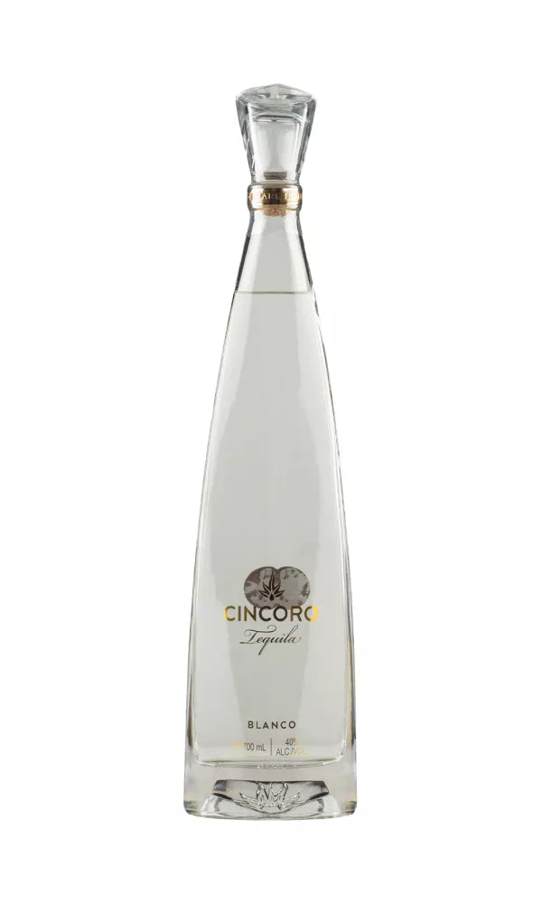 Cincoro Blanco Tequila 70cl – sleek, clear bottle showcasing crystal-pure tequila with bright citrus and agave notes.