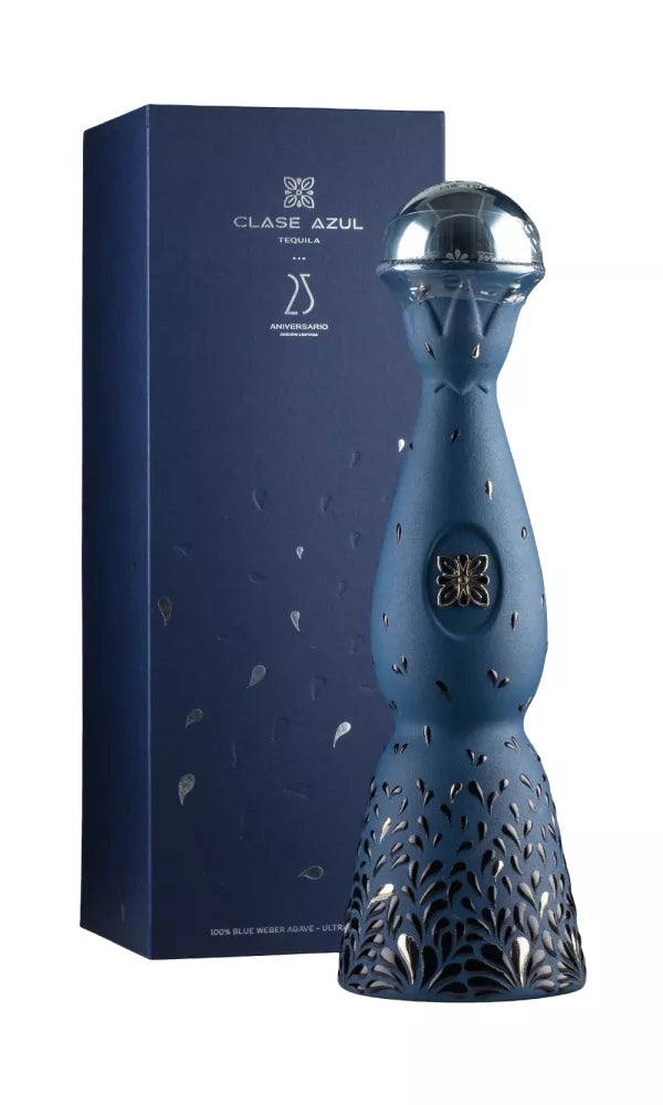 Clase Azul 25th Anniversary 100cl – large commemorative decanter with intricate design and luxurious extra-aged tequila.