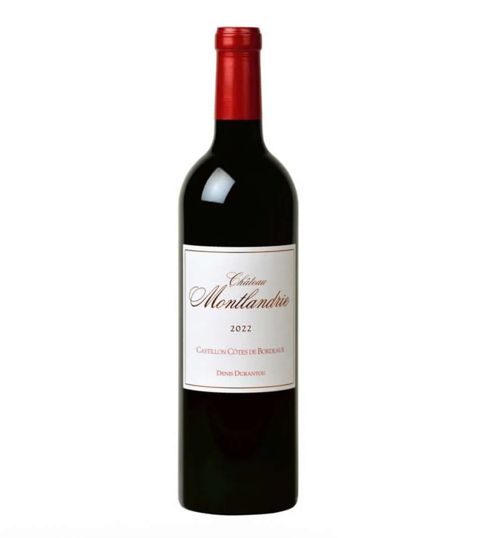 Bottle of Château Montlandrie 2022, a Merlot-led red from Castillon Côtes de Bordeaux made by the Durantou family, 75cl