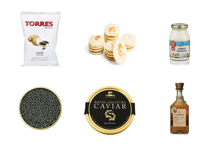 Elite Royal Oscietra Caviar & Cazcanes Añejo Tequila Opulence Gift Set