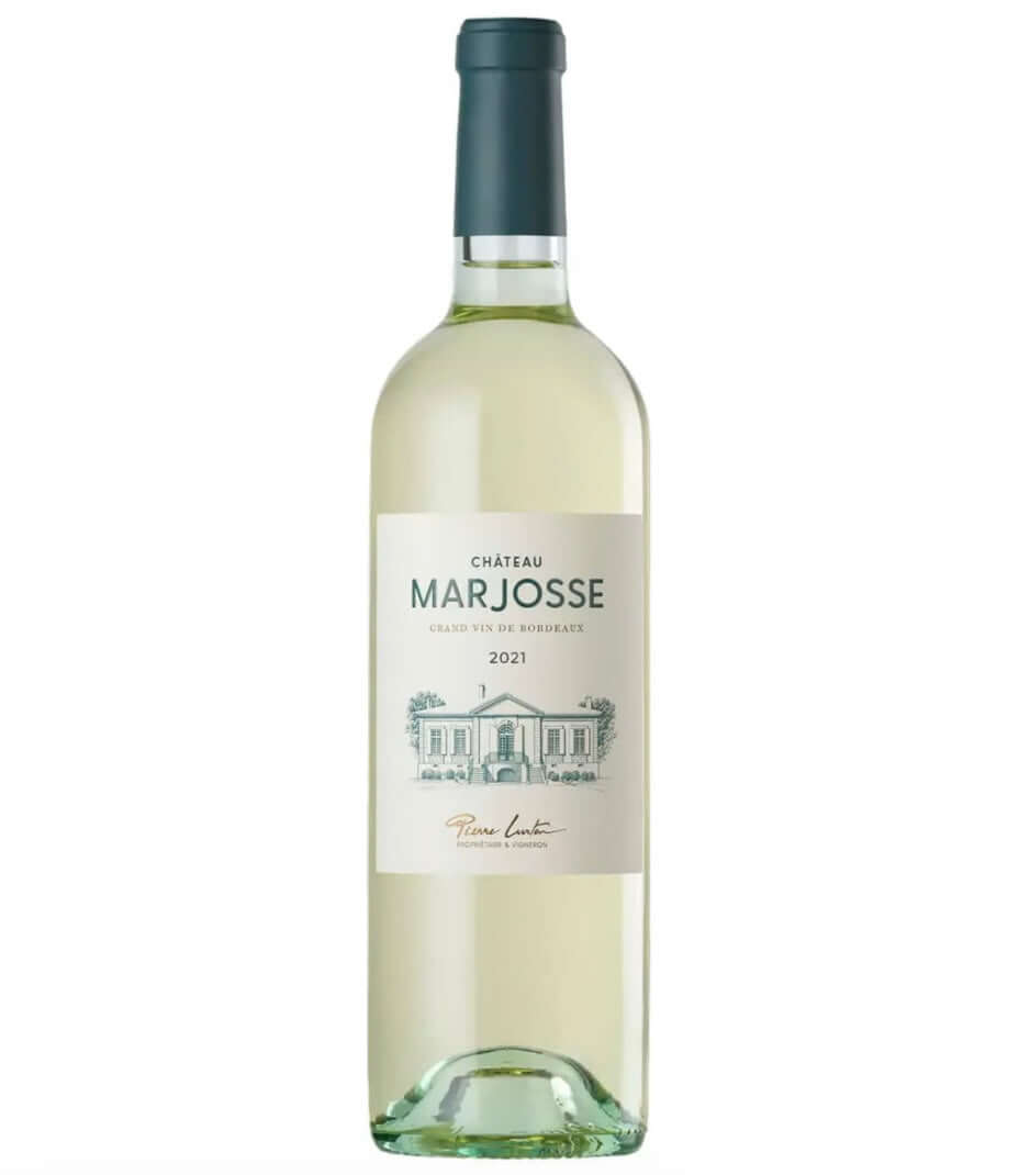 Bottle of Château Marjosse Bordeaux Blanc Sec 2021, a dry white Bordeaux from Pierre Lurton's Entre-Deux-Mers estate, 75cl