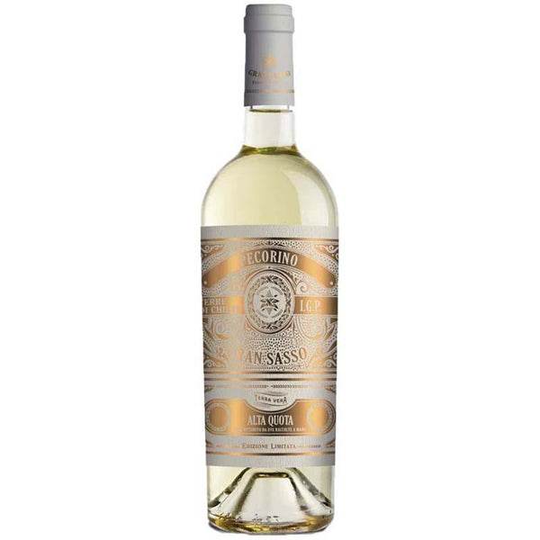 Gran Sasso Alta Quota Pecorino 75cl Italian white wine bottle from Abruzzo with elegant label design.