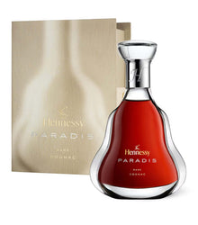 Hennessy Paradis cognac bottle with packaging on a white background