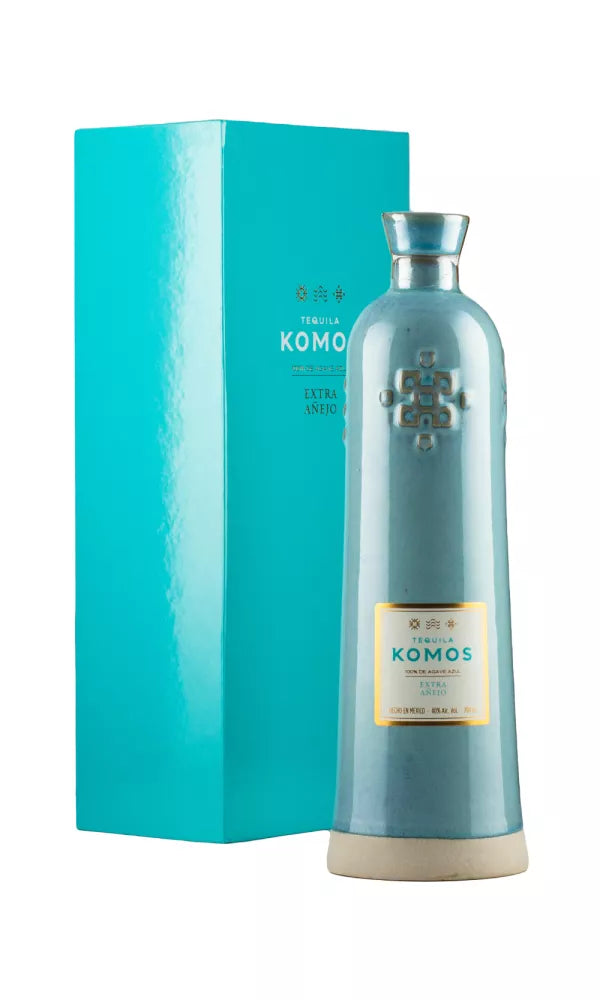 Komos Extra Añejo Tequila 70cl – elegant ceramic bottle of ultra-aged tequila with complex, rich flavors.