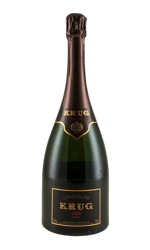 Krug 2006 Champagne bottle – generous vintage with rich fruit and lively freshness.