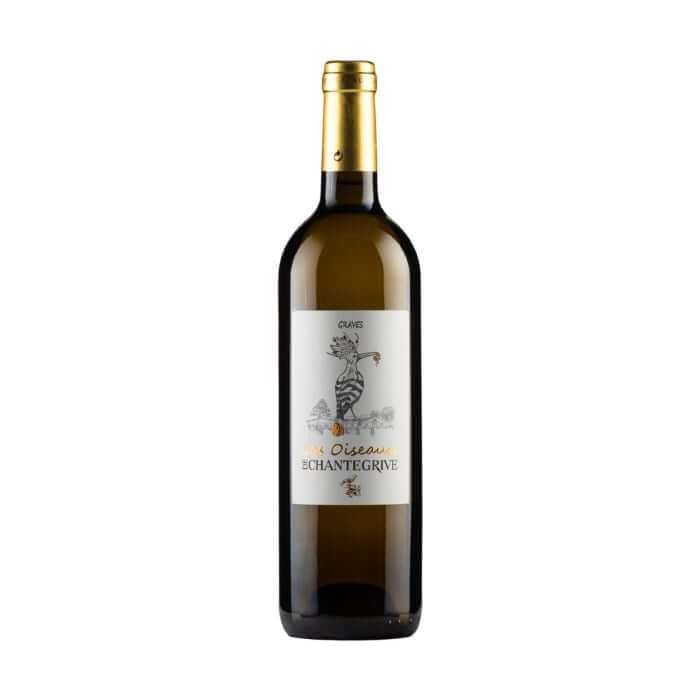 Les Oiseaux de Chantegrive Le Panache 2018 white wine bottle, showcasing its elegant design for UK wine delivery.