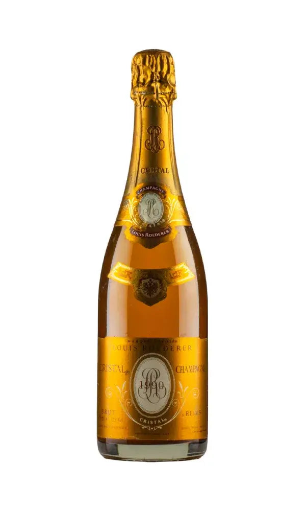 Louis Roederer Cristal 1990 bottle – rare vintage Champagne with rich, aged character and depth.