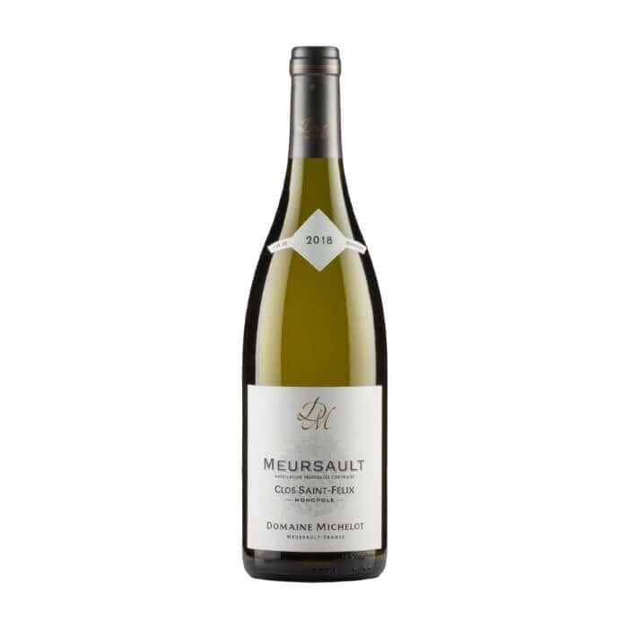 Meursault Clos St Felix Michelot 2022 white wine bottle for wine delivery UK. Exquisite Burgundian craftsmanship.