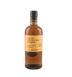 Bottle of Nikka Coffey Malt Whisky on a white background