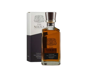 Nikka whiskey bottle and box on a white background
