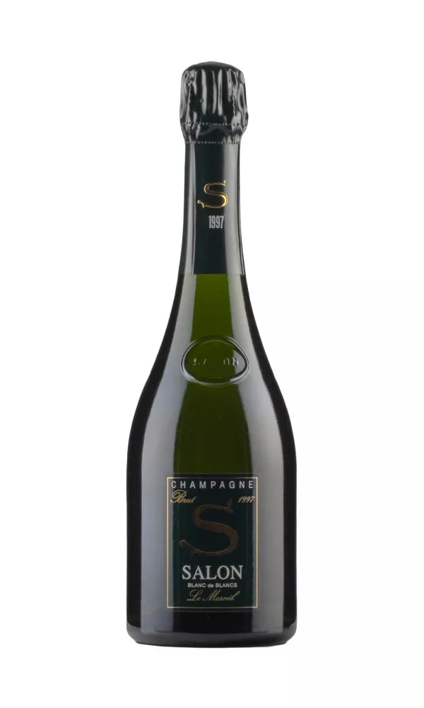 Salon 1997 Champagne bottle – mature vintage Champagne with rich, nutty, and citrus notes.