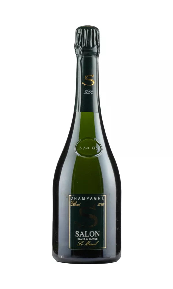 Salon 2002 Champagne bottle – iconic vintage with superb elegance, minerality, and aging potential.