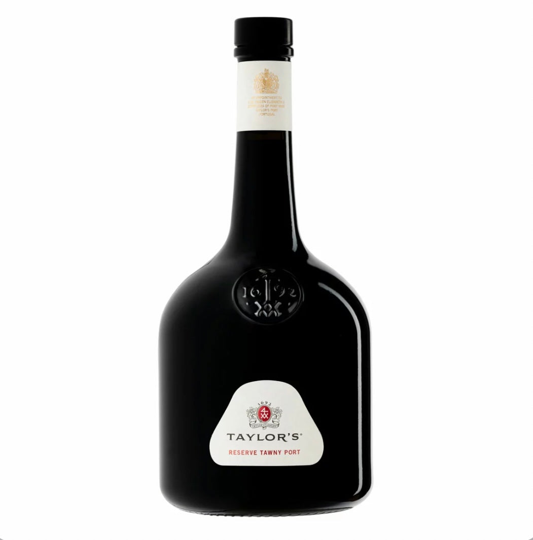 Taylor's Reserve Tawny Port bottle on a white background